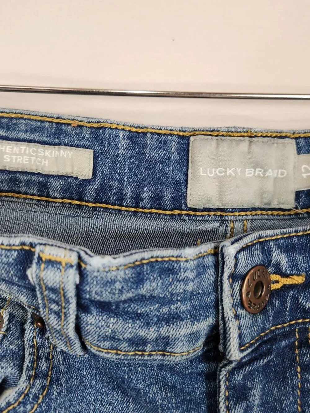 Lucky Brand Authentic Stretch Skinny Denim Jeans GIrls 12 Blue Casual Pants